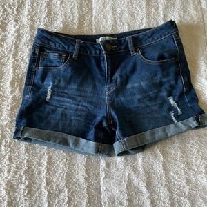 Mini Shorts - Dark Wash